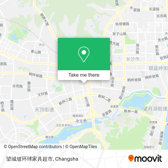 望城坡环球家具超市 map