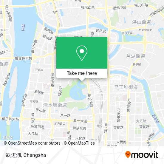 跃进湖 map