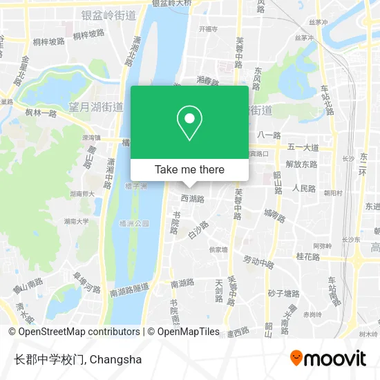 长郡中学校门 map