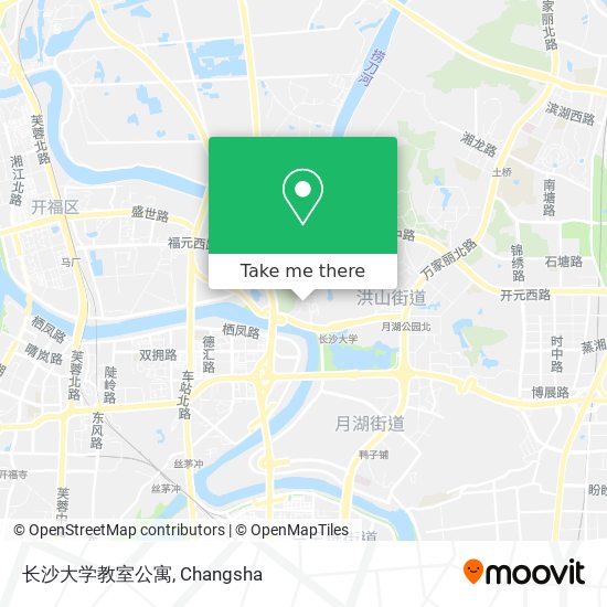 长沙大学教室公寓 map
