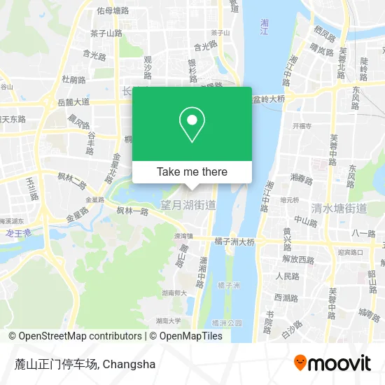 麓山正门停车场 map