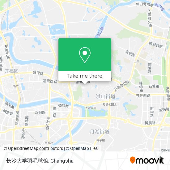 长沙大学羽毛球馆 map