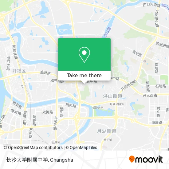 长沙大学附属中学 map