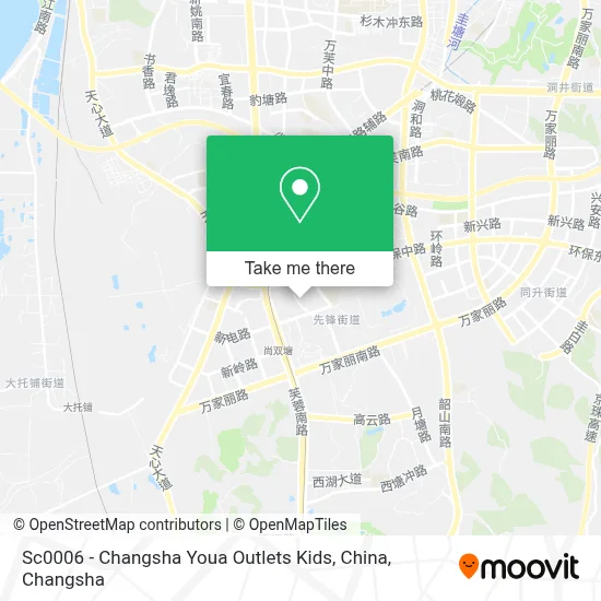 Sc0006 - Changsha Youa Outlets Kids, China map