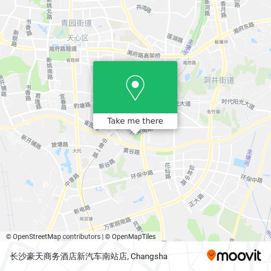 长沙豪天商务酒店新汽车南站店 map