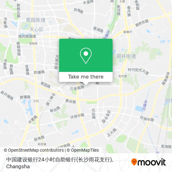 中国建设银行24小时自助银行(长沙雨花支行) map