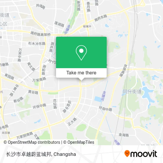 长沙市卓越蔚蓝城邦 map