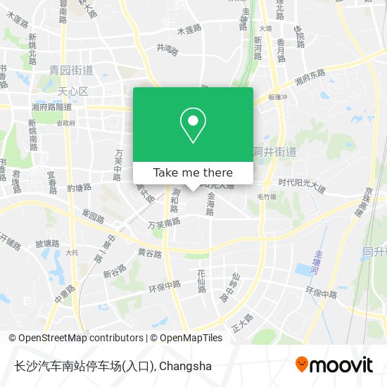 长沙汽车南站停车场(入口) map