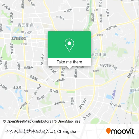 长沙汽车南站停车场(入口) map