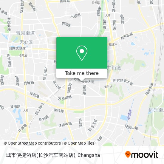 城市便捷酒店(长沙汽车南站店) map