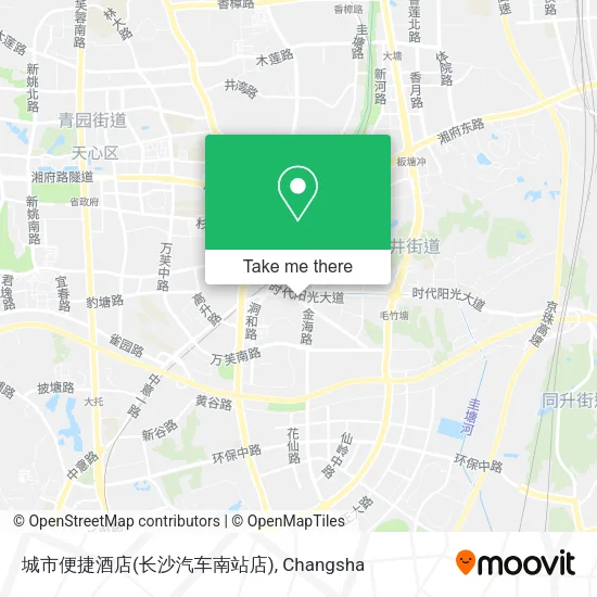 城市便捷酒店(长沙汽车南站店) map