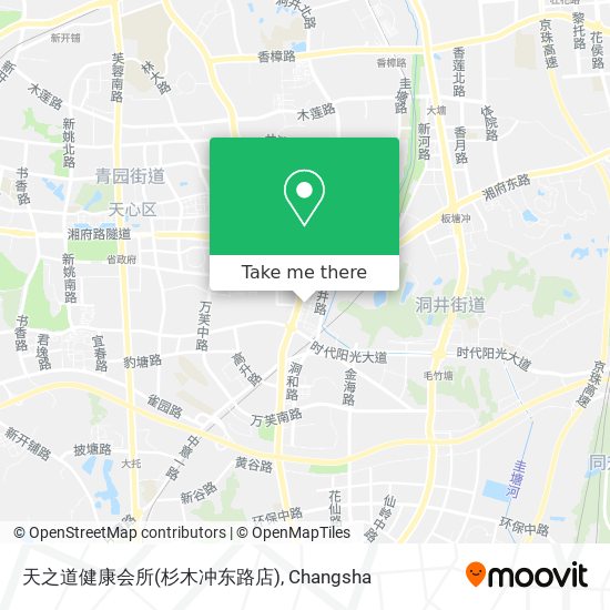 天之道健康会所(杉木冲东路店) map