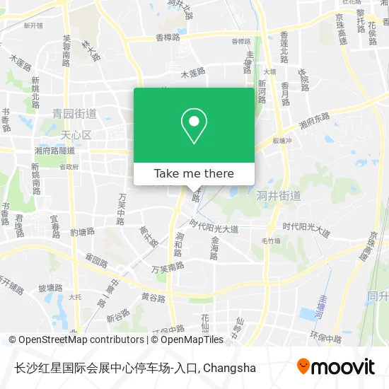 长沙红星国际会展中心停车场-入口 map