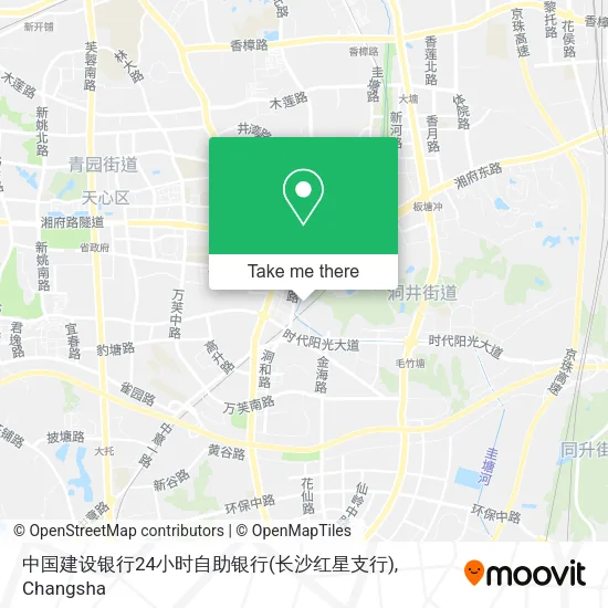 中国建设银行24小时自助银行(长沙红星支行) map