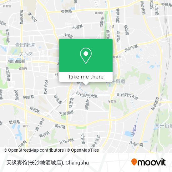 天缘宾馆(长沙糖酒城店) map