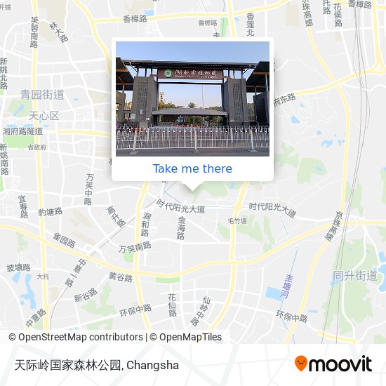 天际岭国家森林公园 map