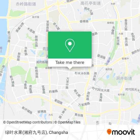 绿叶水果(湘府九号店) map