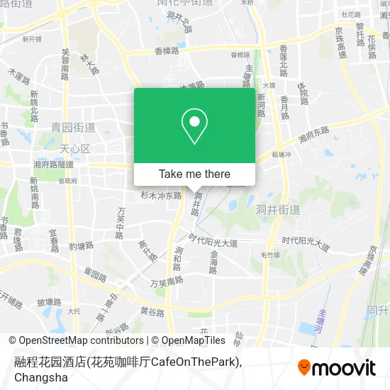 融程花园酒店(花苑咖啡厅CafeOnThePark) map