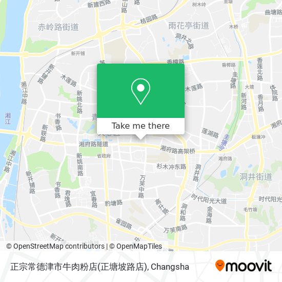 正宗常德津市牛肉粉店(正塘坡路店) map