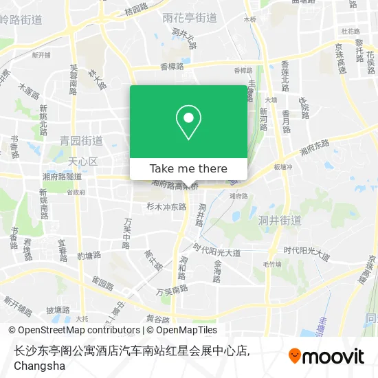 长沙东亭阁公寓酒店汽车南站红星会展中心店 map