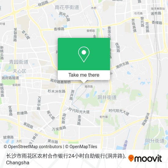 长沙市雨花区农村合作银行24小时自助银行(洞井路) map