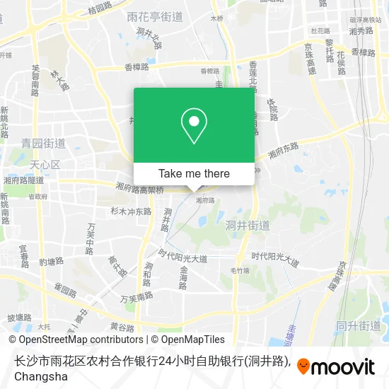 长沙市雨花区农村合作银行24小时自助银行(洞井路) map