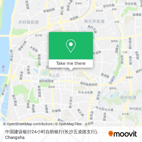 中国建设银行24小时自助银行(长沙五凌路支行) map
