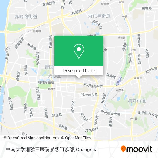 中南大学湘雅三医院景熙门诊部 map