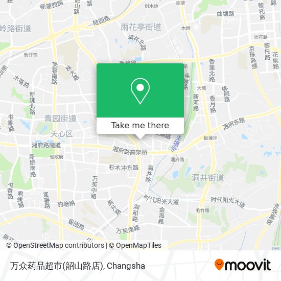 万众药品超市(韶山路店) map