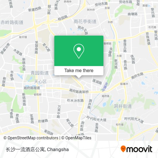 长沙一流酒店公寓 map