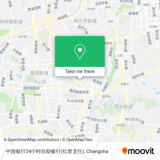 中国银行24小时自助银行(红星支行) map