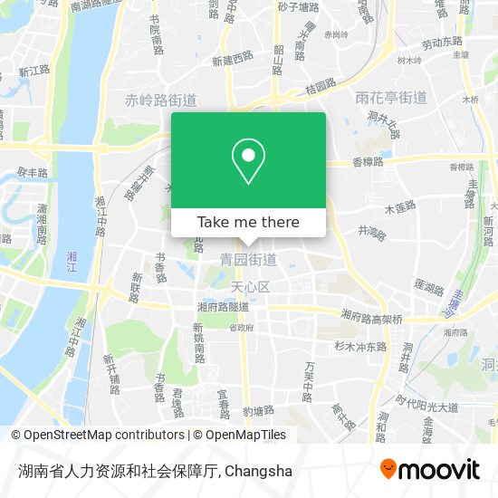 湖南省人力资源和社会保障厅 map