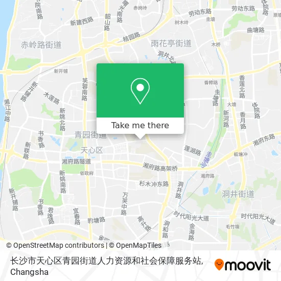 长沙市天心区青园街道人力资源和社会保障服务站 map