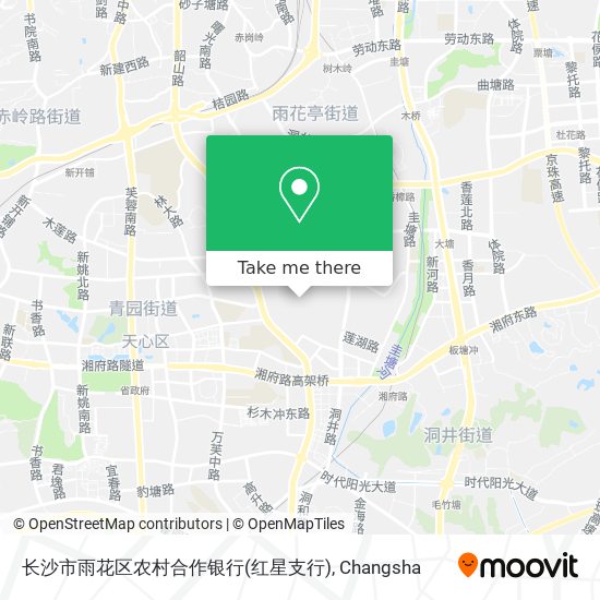 长沙市雨花区农村合作银行(红星支行) map