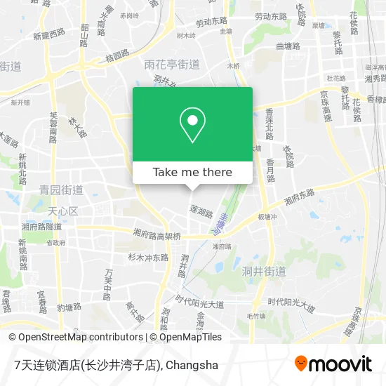 7天连锁酒店(长沙井湾子店) map