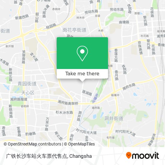 广铁长沙车站火车票代售点 map