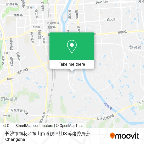 长沙市雨花区东山街道候照社区筹建委员会 map