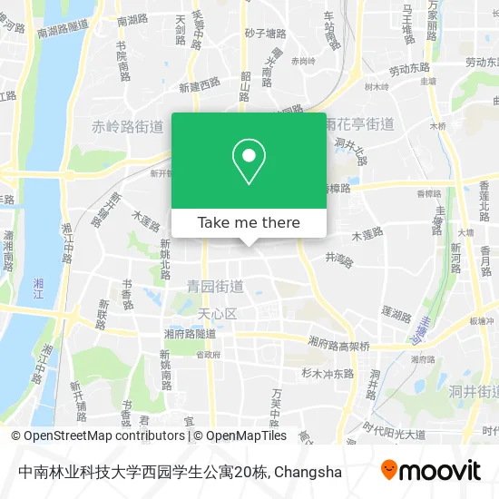 中南林业科技大学西园学生公寓20栋 map
