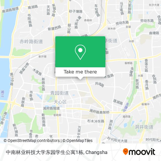 中南林业科技大学东园学生公寓1栋 map