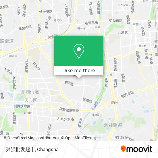 兴强批发超市 map
