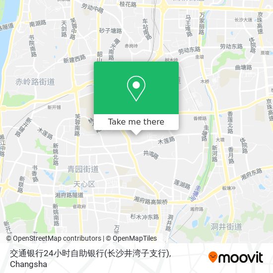交通银行24小时自助银行(长沙井湾子支行) map