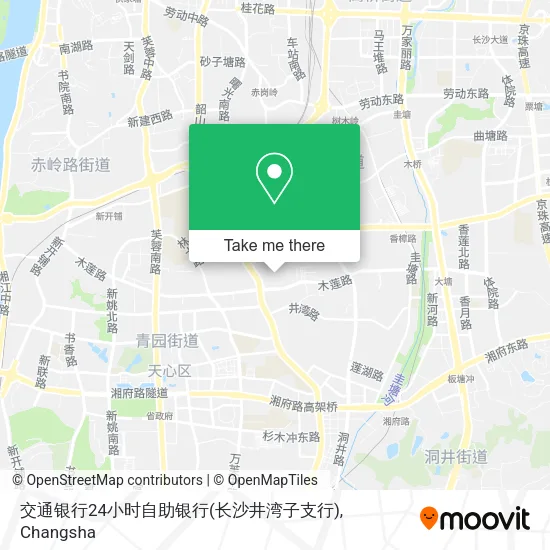 交通银行24小时自助银行(长沙井湾子支行) map