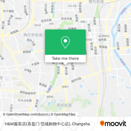 H&M服装店(喜盈门·范城购物中心店) map