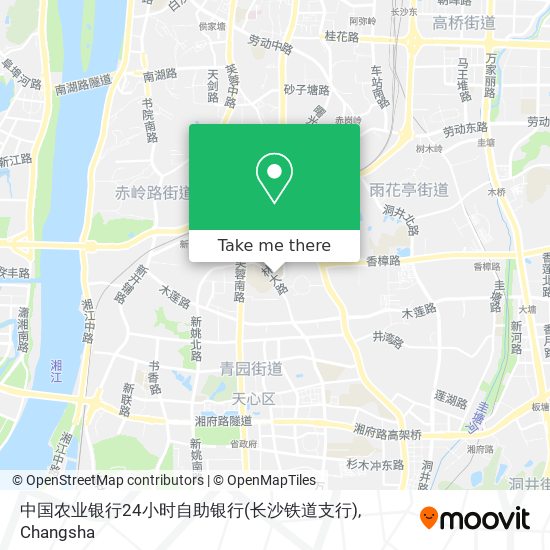 中国农业银行24小时自助银行(长沙铁道支行) map