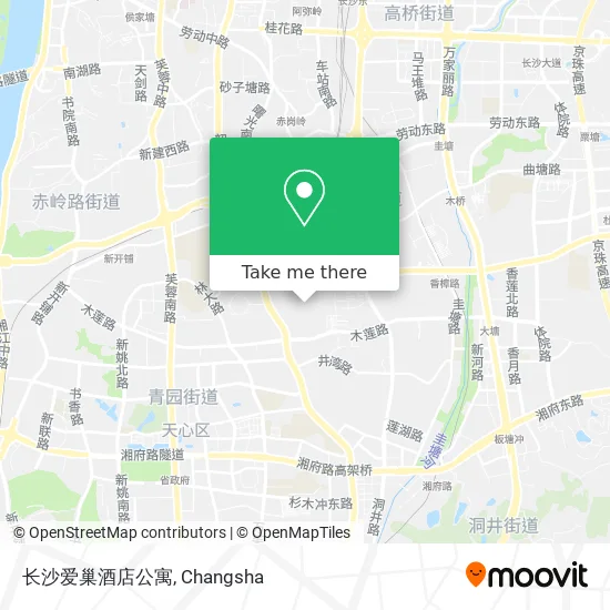 长沙爱巢酒店公寓 map