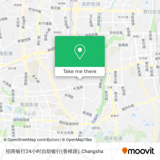 招商银行24小时自助银行(香樟路) map