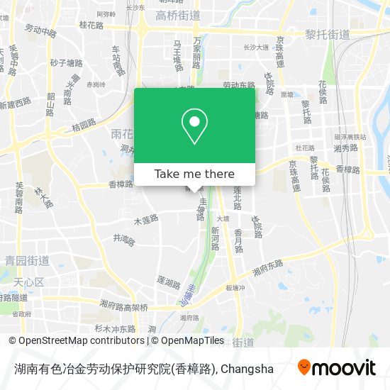 湖南有色冶金劳动保护研究院(香樟路) map