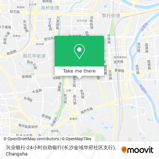 兴业银行-24小时自助银行(长沙金域华府社区支行) map