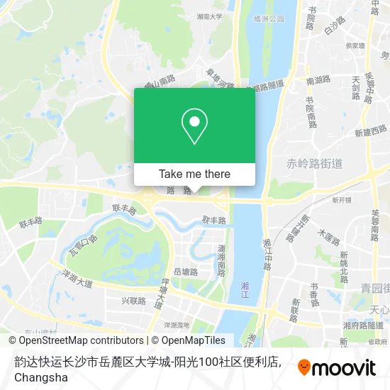 韵达快运长沙市岳麓区大学城-阳光100社区便利店 map