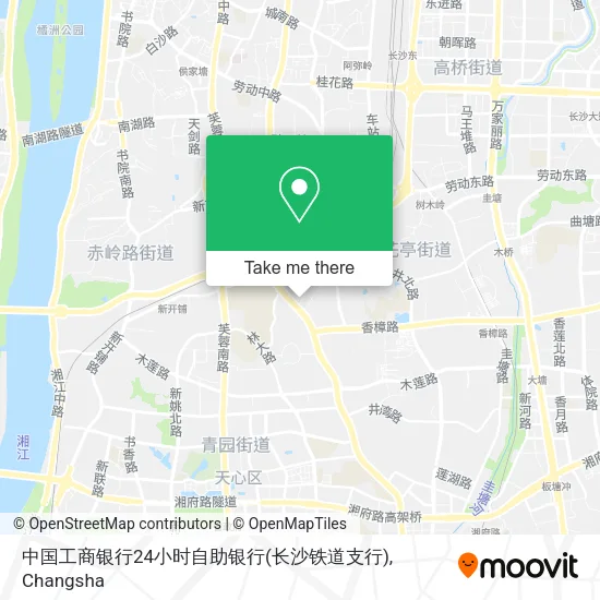 中国工商银行24小时自助银行(长沙铁道支行) map